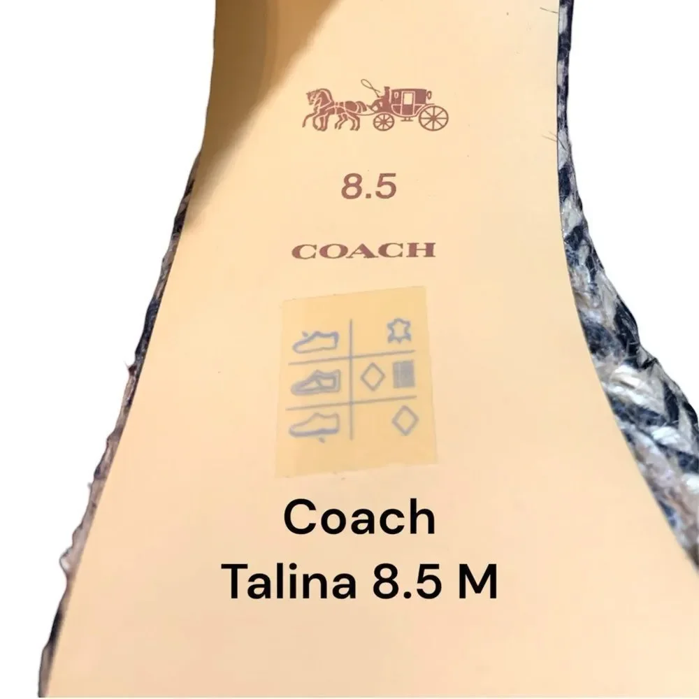 Coach Talina Platform Sandal Black 8.5M - Picture 6 of 11